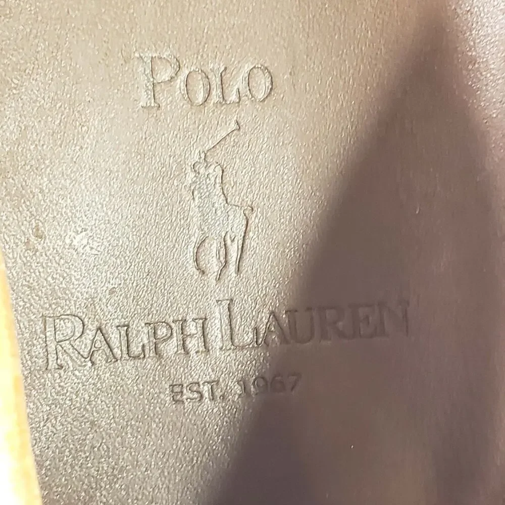 Vintage Polo Country Ralph Lauren Mens Size 9.5 D Boat Shoes Leather Brown